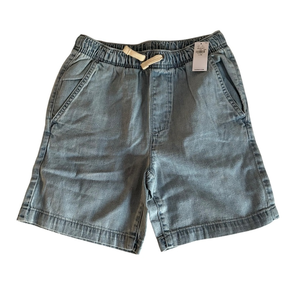NWT Old Navy Kids Light Blue Soft Denim Shorts Size L